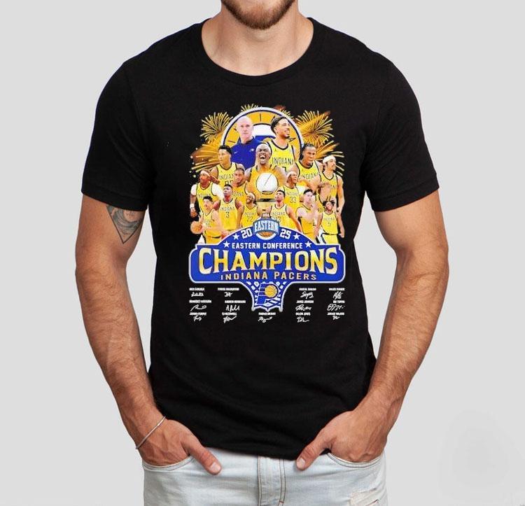 Eastern Conference Champions Indiana Pacers Signature 2025 Shirt Eastern Conference Champions Indiana Pacers Signature 2025 Shirt