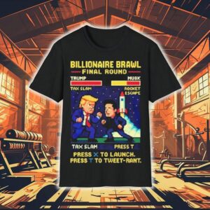Elon Musk Vs Donald Trump Billionaire Brawl Final Round Cartoon Shirt