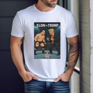 Elon Musk Vs Donald Trump Wwe Political Satire Wrestling Match Graphic 2025 Shirt