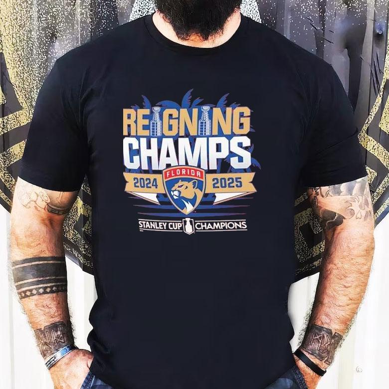 Florida Panthers Reigning Champs 2024 2025 Stanley Cup Final Shirt Florida Panthers Reigning Champs 2024 2025 Stanley Cup Final Shirt