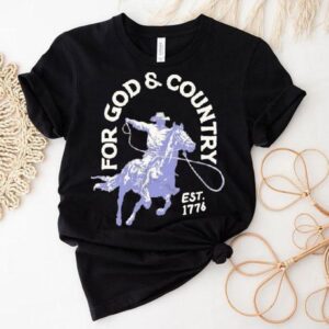 For God Country Est 1776 Cowboy Rodeo Wetern Shirt