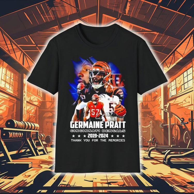 Germaine Pratt Cincinnati Bengals 2019-2024 Signature Thank You For The Memories Shirt Germaine Pratt Cincinnati Bengals 2019-2024 Signature Thank You For The Memories Shirt