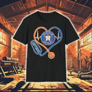 Houston Astros Caring Hearts Nurse Stethoscope Shirt
