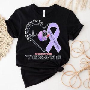 Houston Texans I Will Remember For You Alzheimer’s Awareness Heartbeat Brain Shirt