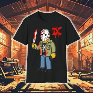 Ice Nine Kills Thank God It S Friday Celebrating Years Of Fear D Oh Go Into The Woods Jason Voorhees Knife Horror Tshirt