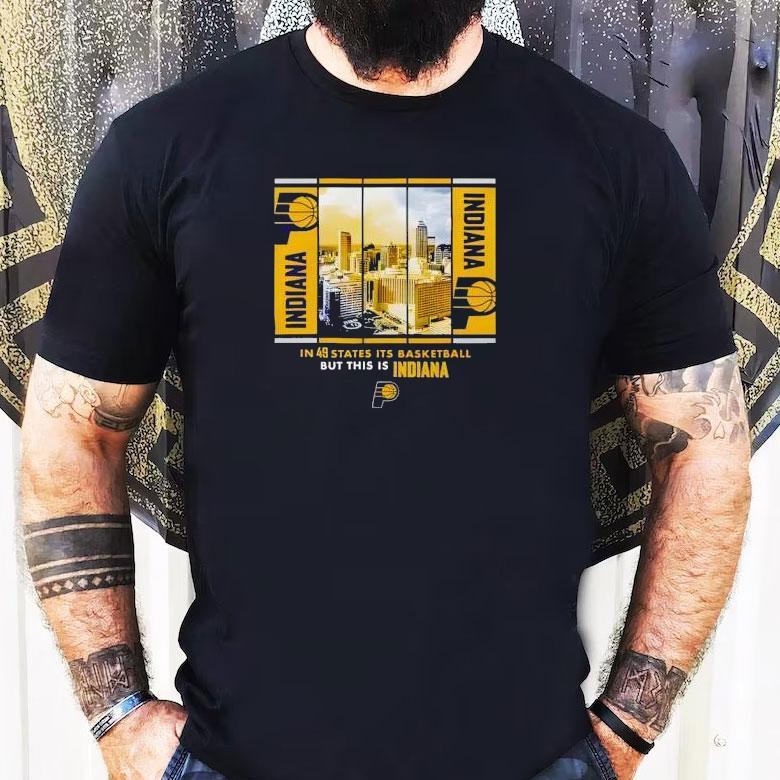 Indiana Pacers Stadium Essentials Skyline Boxout Shirt Indiana Pacers Stadium Essentials Skyline Boxout Shirt