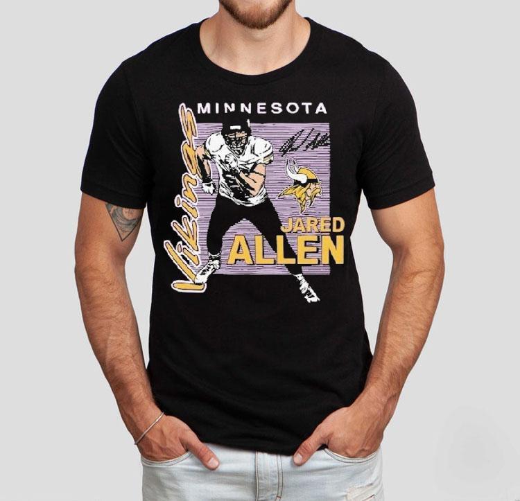 Jared Allen Minnesota Vikings Hof Player Shirt Jared Allen Minnesota Vikings Hof Player Shirt