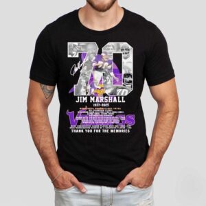 Jim Marshall Commemorative 1937–2025 Thank You For The Memories Signatures Shirt