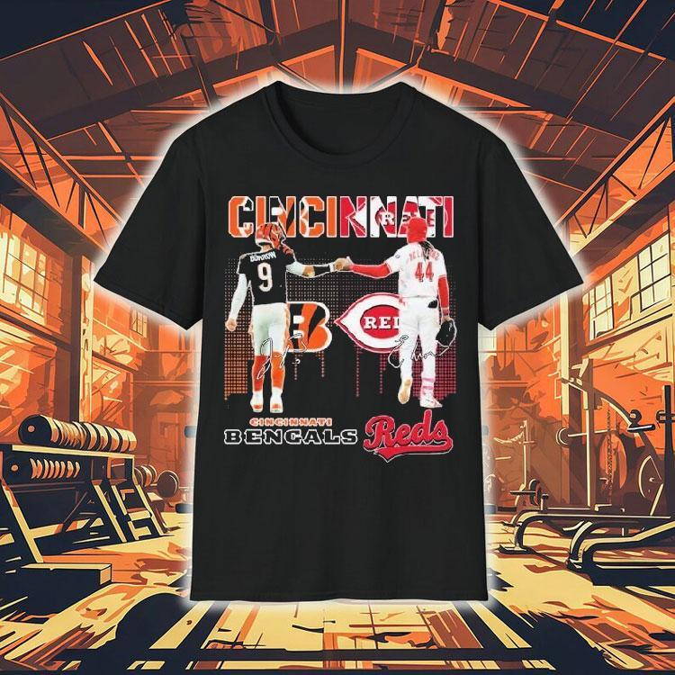 Joe Burrow And Elly De La Cruz Cincinnati Bengals X Cincinnati Reds Signatures Shirt Joe Burrow And Elly De La Cruz Cincinnati Bengals X Cincinnati Reds Signatures Shirt