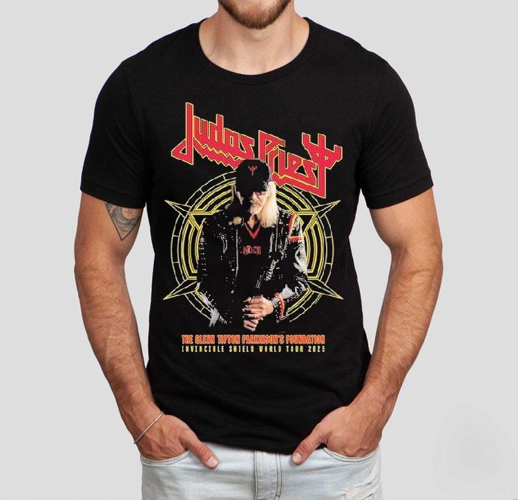 Judas Priest The Glenn Tipton Parkinson’s Foundation Invincible Shield Of Pain World Tour 2025 Shirt Judas Priest The Glenn Tipton Parkinson’s Foundation Invincible Shield Of Pain World Tour 2025 Shirt