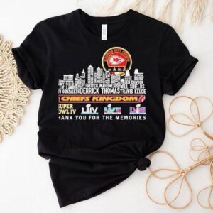 Kansas City Chiefs Kingdom Thank You For The Memories Skyline Names Shirt