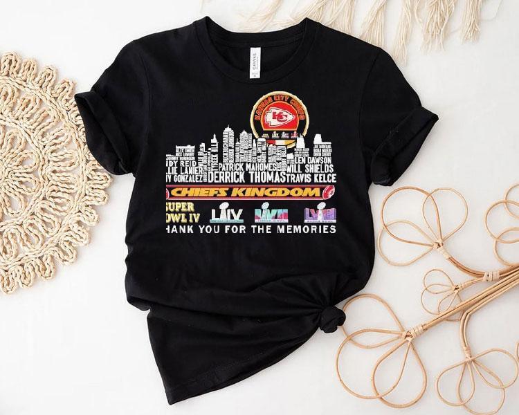 Kansas City Chiefs Kingdom Thank You For The Memories Skyline Names Shirt Kansas City Chiefs Kingdom Thank You For The Memories Skyline Names Shirt