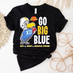 Kansas Jayhawks Go Big Blue Wave The Wheat At Memorial Stadium Shirt