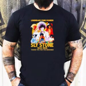 Legendary Funk Pioneer Sly Stone 1943 2025 Thank You For The Memories Shirt