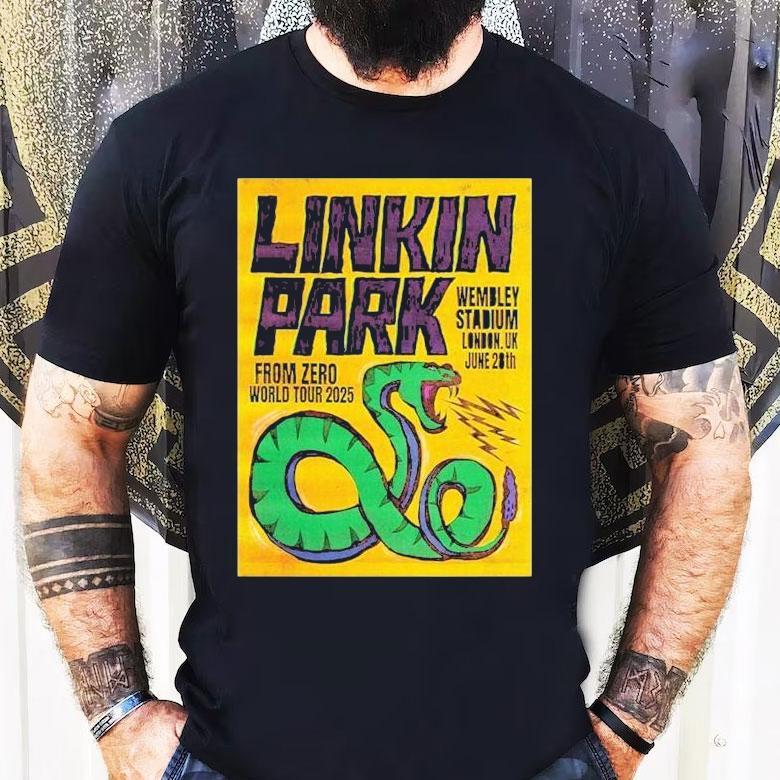 Linkin Park London Uk Show By Paul Insect At Wembley Stadium On June 28th From Zero World Tour 2025 Shirt Linkin Park London Uk Show By Paul Insect At Wembley Stadium On June 28th From Zero World Tour 2025 Shirt