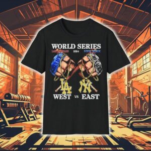 Los Angeles Dodgers Vs New York Yankees World Series Commemorative West Vs East Hands Shirt