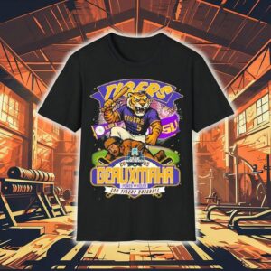 Lsu Tigers Ncaa 2025 College World Series Omaha Geauxmaha Power House Mascot Shirt