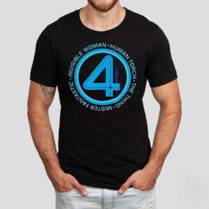 Marvel The Four First Steps Team Names 4 Logo Shirt