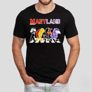 Maryland Sports Team Logo Mascot Abbey Road 2025 Shirt