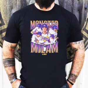 Monster Steven Milam Lsu Tigers Baseball Shirt