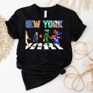 New York Giants X New York Knicks X New York Islanders Sports Team Mascot Abbey Road Shirt