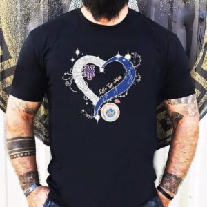 New York Mets Let’s Go Mets Heart Crystal Shirt