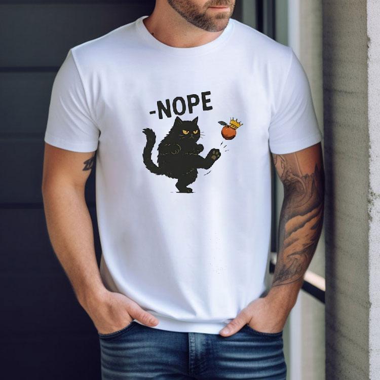 Nope Black Cat Kicking Orange Traitor Trump Shirt Nope Black Cat Kicking Orange Traitor Trump Shirt