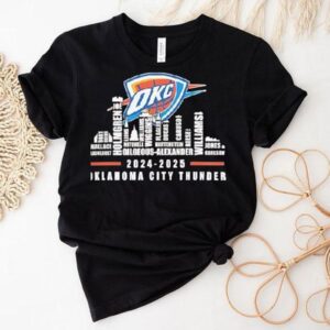 Oklahoma City Thunder 2024-2025 Team Roster City Skyline Shirt