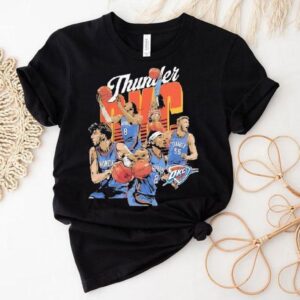 Oklahoma City Thunder Basketball Starting 5 Players Team Stars Caricature Shirt