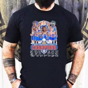 Oklahoma City Thunder West Conference Finals Champions 2025 Signatures Shirt