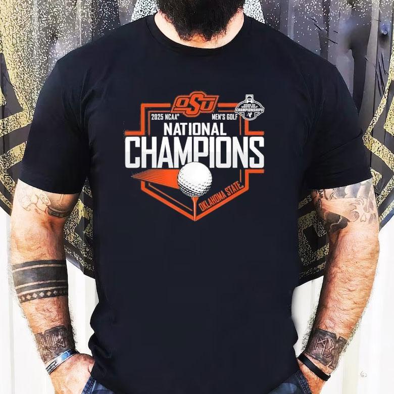 Oklahoma State Cowboys Ncaa Men’s Golf National Champions 2025 Shirt Oklahoma State Cowboys Ncaa Men’s Golf National Champions 2025 Shirt