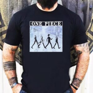 One Piece Characters Walking Across Shirt
