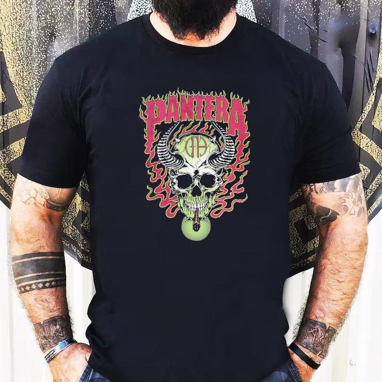 Pantera Skull Smoking Shirt Pantera Skull Smoking Shirt