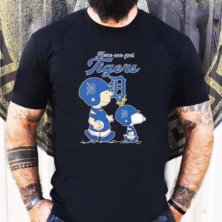 Peanuts Here We Go Detroit Tigers Shirt Peanuts Here We Go Detroit Tigers Shirt