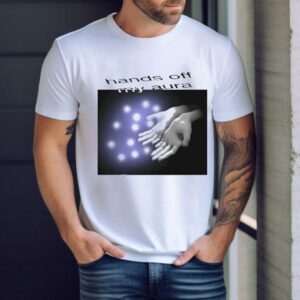 Phil Lester Wearing Hands Off My Aura Shirt