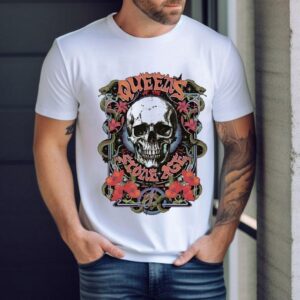 Queens Of The Stone Skull Collage Snake Shirt