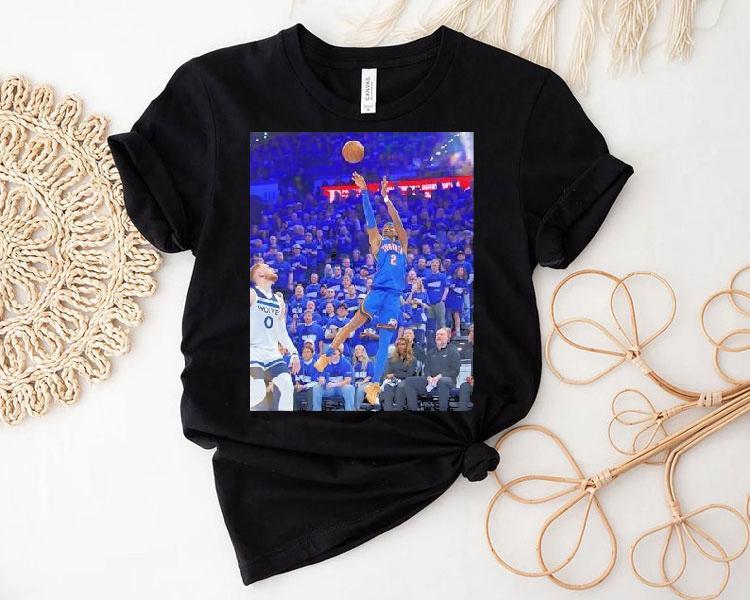 Shai Gilgeous-alexander Oklahoma City Thunder Game Frames Shirt Shai Gilgeous-alexander Oklahoma City Thunder Game Frames Shirt