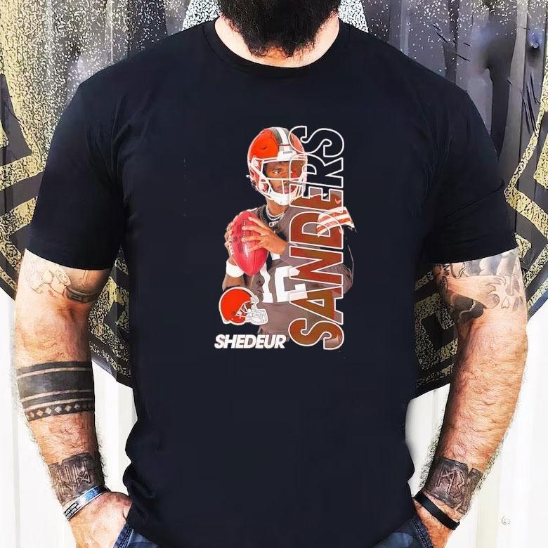 Shedeur Sanders Cleveland Browns Football Graphic Shirt Shedeur Sanders Cleveland Browns Football Graphic Shirt