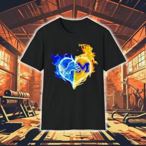 Smoke Heart Detroit Lions And Michigan Wolverines Shirt