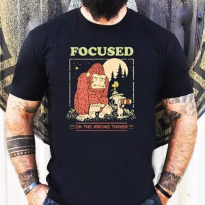 Snoopy And Woodstock And Bigfoot Focused On The Wrong Things Shirt