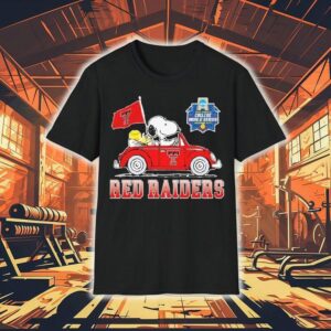 Snoopy And Woodstock Driving Car Texas Tech Red Raiders Ncaa 2025 Women’s College World Series Oklahoma City Shirt