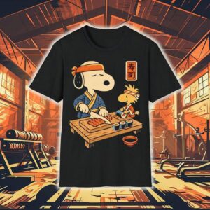Snoopy And Woodstock Making Sushi Shirt