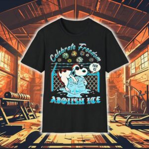 Snoopy Celebrate Freedom Abolish Ice Shirt