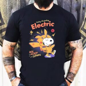Snoopy In A Pikachu Costume Today I’m Feeling Electric High Voltage Cuteness Shirt