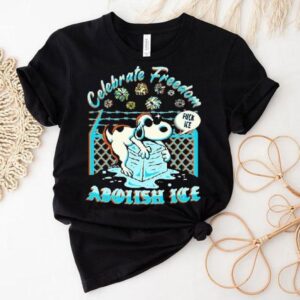 Snoopy The Peanuts Celebrate Freedom Abolish Ice Fuck Ice Shirt