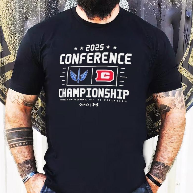 St. Louis Battlehawks Vs. Dc Defenders 2025 Xfl Conference Championship Under Armour Shirt St. Louis Battlehawks Vs. Dc Defenders 2025 Xfl Conference Championship Under Armour Shirt