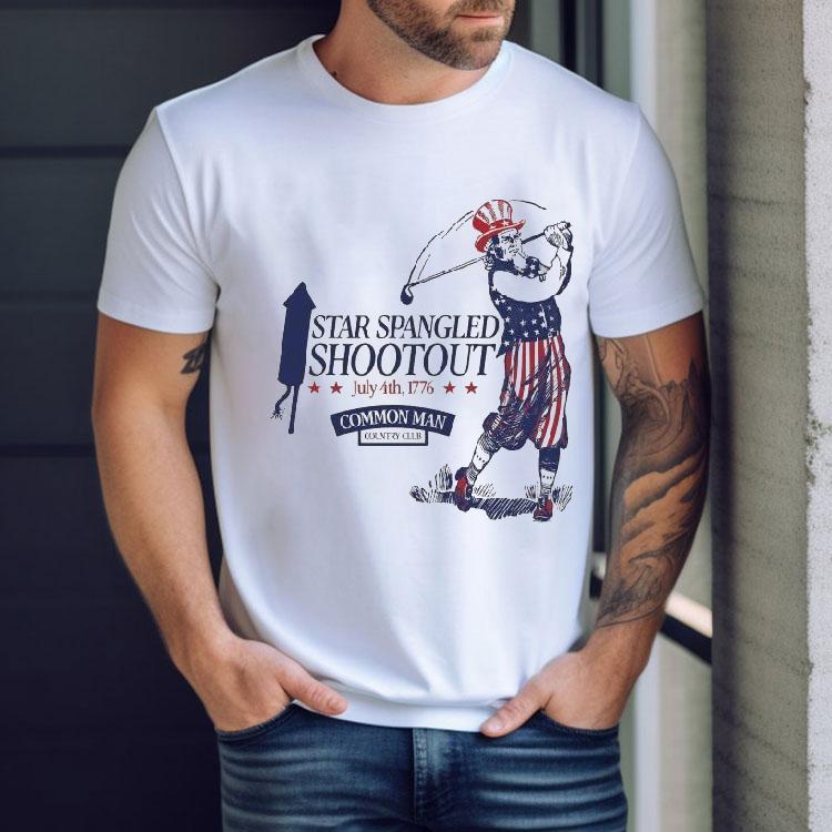 Star Spangled Shootout July 4th 1776 Common Man Country Club Golf Shirt Star Spangled Shootout July 4th 1776 Common Man Country Club Golf Shirt