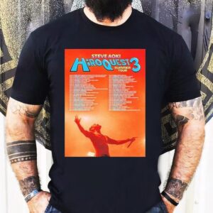 Steve Aoki Hiroquest 3 Summer Tour 2025 Dates With Red Stage Lights In Las Vegas Rome Ibiza And More Cities Worldwide Shirt