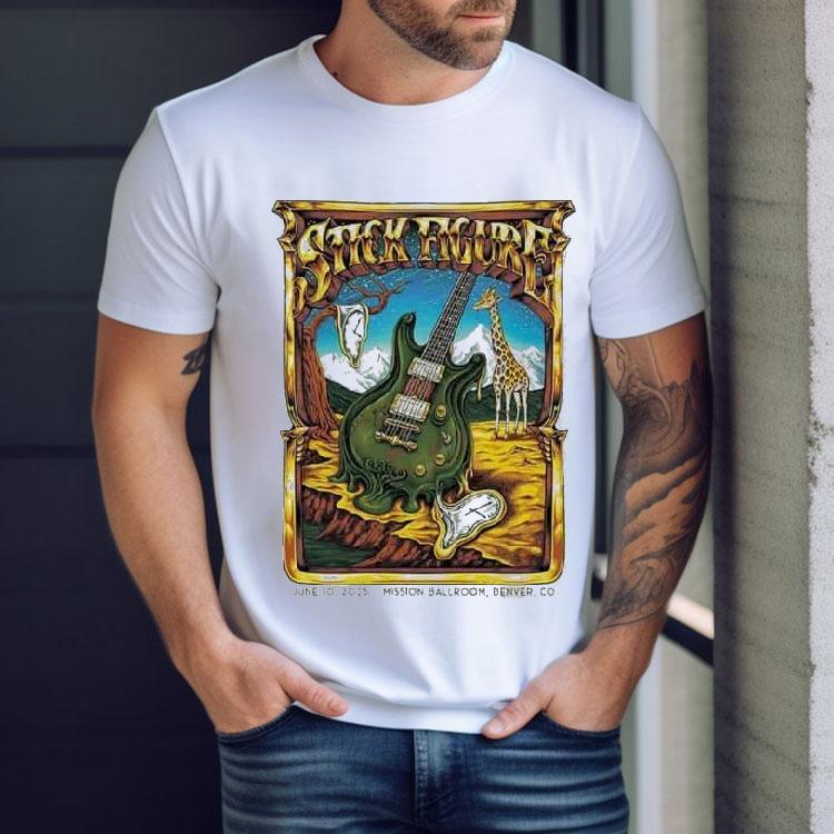 Stick Figure In Denver Co On June 10 2025 At Mission Ball Room Guitar Shirt Stick Figure In Denver Co On June 10 2025 At Mission Ball Room Guitar Shirt