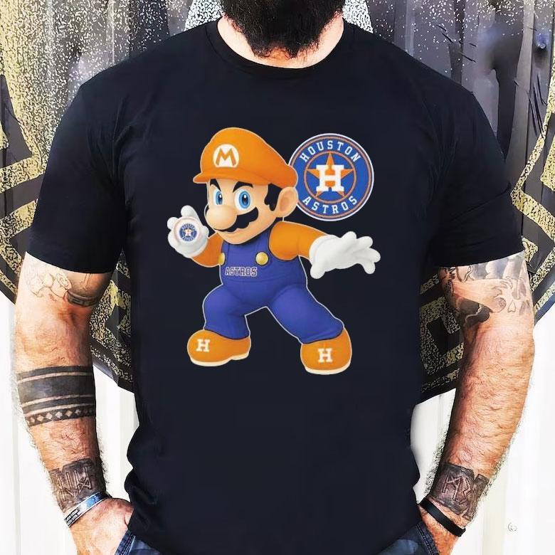 Super Mario Bros X Houston Astros Shirt Super Mario Bros X Houston Astros Shirt